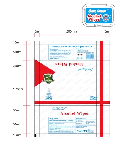 Label 50 Wipes Package